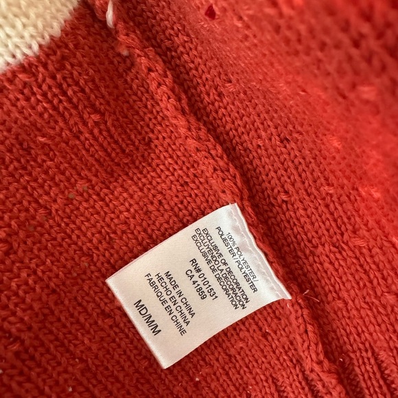 Mighty Fine Open front cropped cardigan 
Striped Cardigan with Scarlet Bows, M - Picture 4 of 10